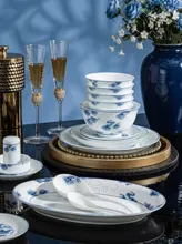 58头青花玲珑餐具·祥云 · 2