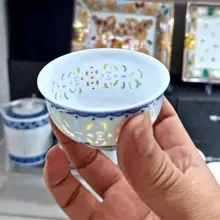 《七彩玲珑缠枝》10头手绘青花茶具 · 10
