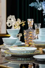 58头影青玲珑餐具-蒲公英 · 3