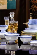58头青花玲珑餐具·一路繁花 · 4