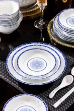 58头青花玲珑餐具-缤纷菱花 · 6