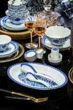 58头青花缠枝莲餐具 · 3