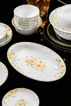 58头玲珑白瓷餐具·橙花烂漫 · 9