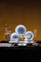 58头青花玲珑餐具·团圆美满 · 1