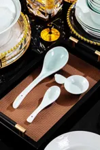 58头青瓷浮雕如意餐具 · 7