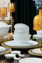 58头影青仿宋葵口餐具 · 5