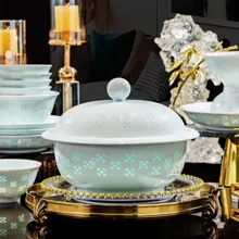 58头青瓷玲珑餐具-铜钱 · 6
