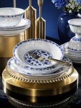 58头青花花间舞玲珑餐具 · 3