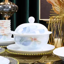 58头·白瓷花千骨餐具 · 5