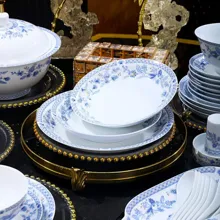 60头·白瓷金枝翠影餐具 · 4