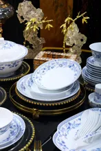 60头·白瓷金枝翠影餐具 · 8