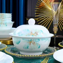58头·白瓷玉兰春晓餐具 · 4