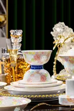 58头·釉中彩万花玲珑餐具 · 6