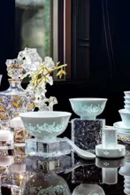 58头青瓷玲珑餐具-凤凰 · 3