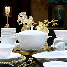 58头六彩玲珑瓷餐具 · 4