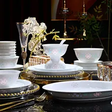 58头·三彩福海生花玲珑瓷餐具 · 4
