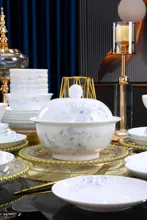 58头·白瓷桃花源餐具 · 5