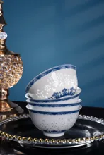 58头青花岁寒三友玲珑餐具 · 3