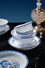 58头青花岁寒三友玲珑餐具 · 7