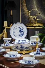 56头竹报平安餐具（白瓷） · 7
