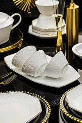 58头描金竹编餐具（白瓷） · 7
