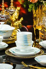 60头·白玉泥紫荆花餐具 · 5