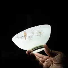 58头白瓷花鸟望升平餐具 · 8