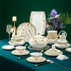 72头描金锦绣花园骨瓷餐具 · 1