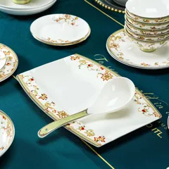 72头描金锦绣花园骨瓷餐具 · 5