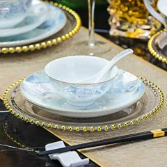 58头日出东方餐具（白瓷） · 2