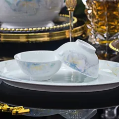 56头白瓷花影餐具 · 4