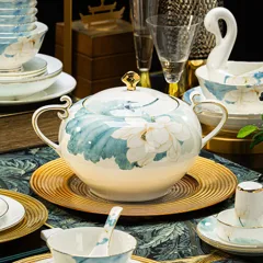 70头描金清香荷韵骨瓷餐具 · 7