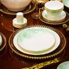 70头描金茉莉开花骨瓷餐具 · 7