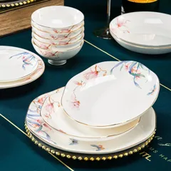 72头描金喜上眉梢骨瓷餐具 · 5