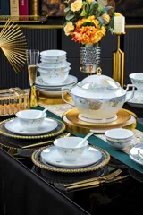 58头喜上眉梢餐具（白瓷） · 3
