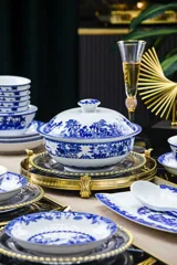56头·釉中彩白瓷餐具·映月 · 3