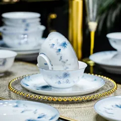 58头江山如画餐具（白瓷） · 3