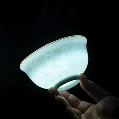 58头描金青瓷王者风范餐具 · 3