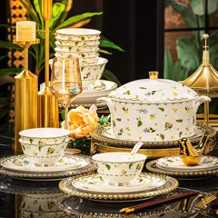 70头描金莎拉花园骨瓷餐具 · 2