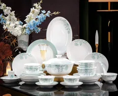 60头花开时节餐具（玉泥白瓷） · 1