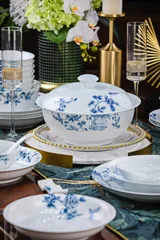 56头春风得意青花餐具 · 5