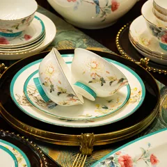 70头描金十二花神骨瓷餐具 · 4