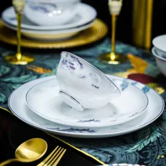 58头白瓷梦里水乡餐具 · 3
