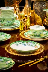 72头白玫瑰镶金骨瓷餐具 · 8