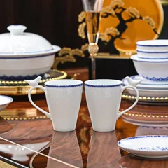 58头青花岁寒三友白瓷餐具 · 3